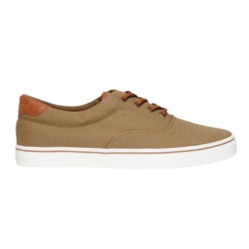 Threadbare Mens Canvas Casual Sneakers / Khaki Green